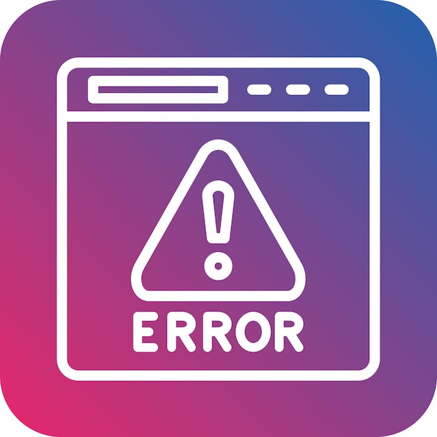 Vector estilo del icono del error de diseño vectorial