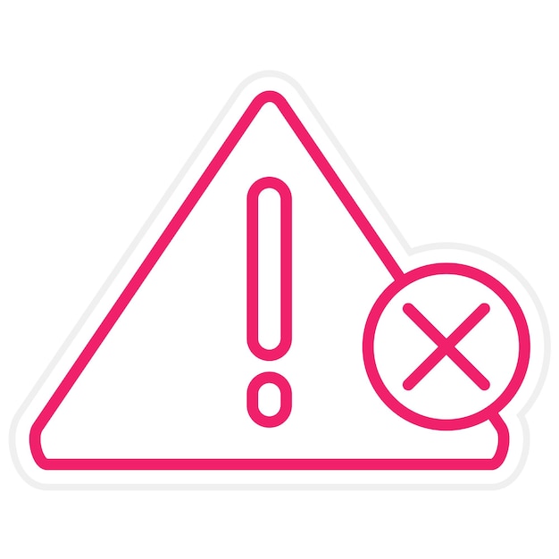Estilo del icono de error de diseño vectorial