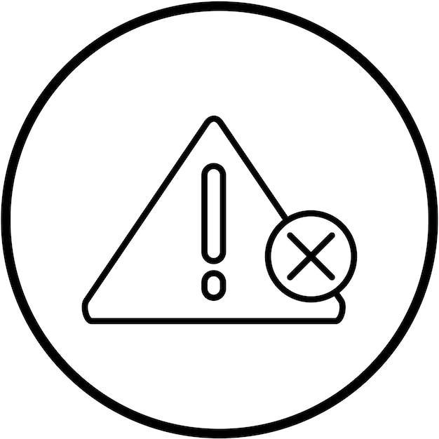Estilo del icono de error de diseño vectorial