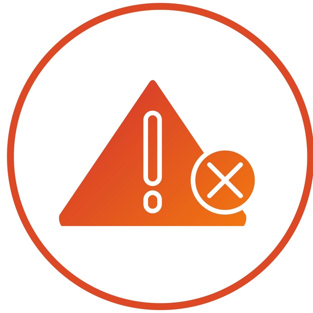 Estilo del icono de error de diseño vectorial