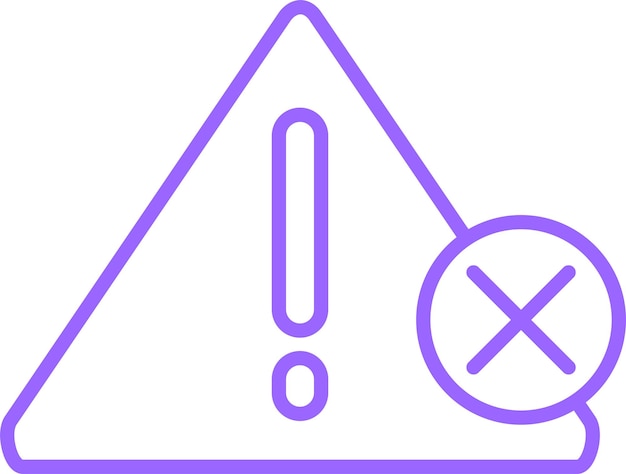 Estilo del icono de error de diseño vectorial