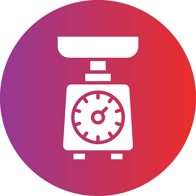 Estilo del icono de la escala de cocina de diseño vectorial