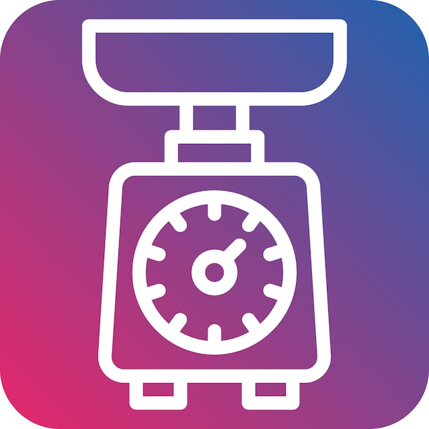 Estilo del icono de la escala de cocina de diseño vectorial