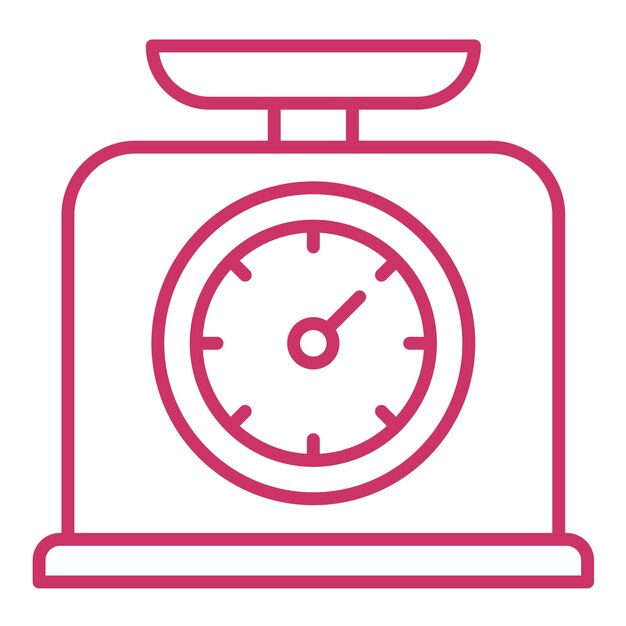 Estilo del icono de la escala de cocina de diseño vectorial