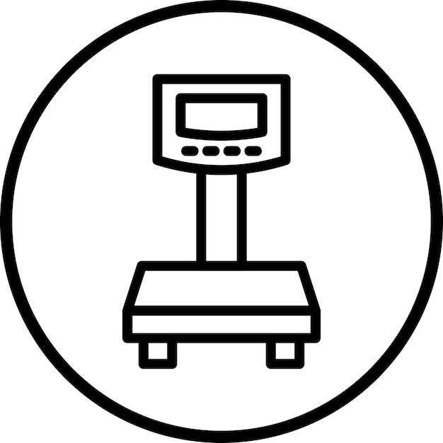 Estilo del icono de la escala de peso del diseño vectorial