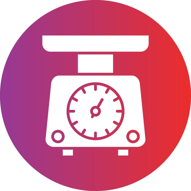 Estilo del icono de la escala de peso del diseño vectorial