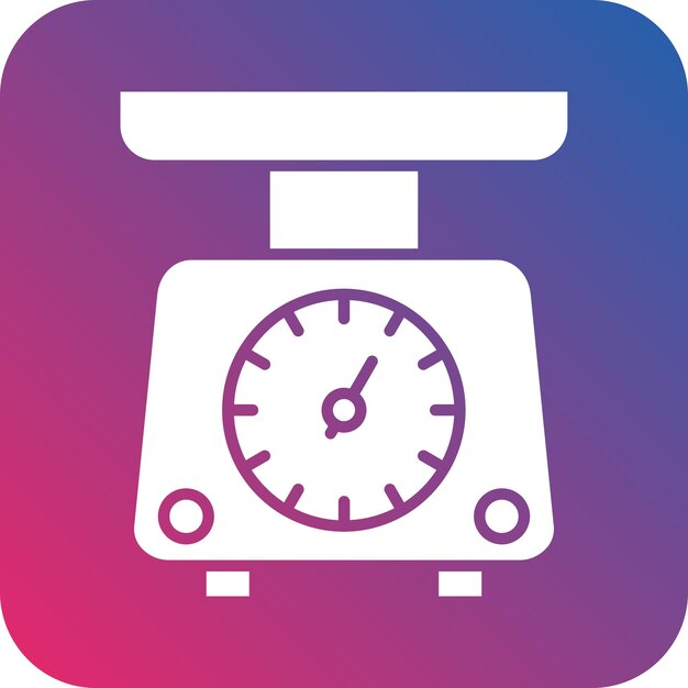Estilo del icono de la escala de peso del diseño vectorial