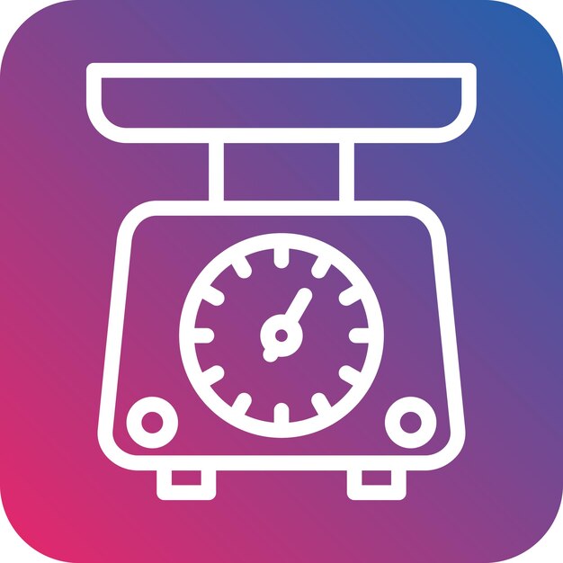 Estilo del icono de la escala de peso del diseño vectorial