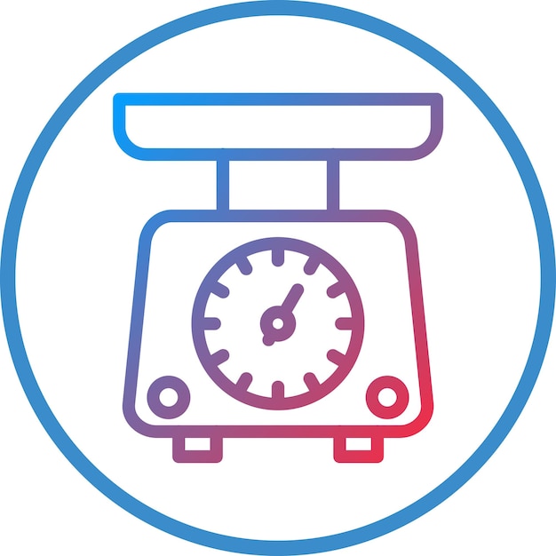 Estilo del icono de la escala de peso del diseño vectorial