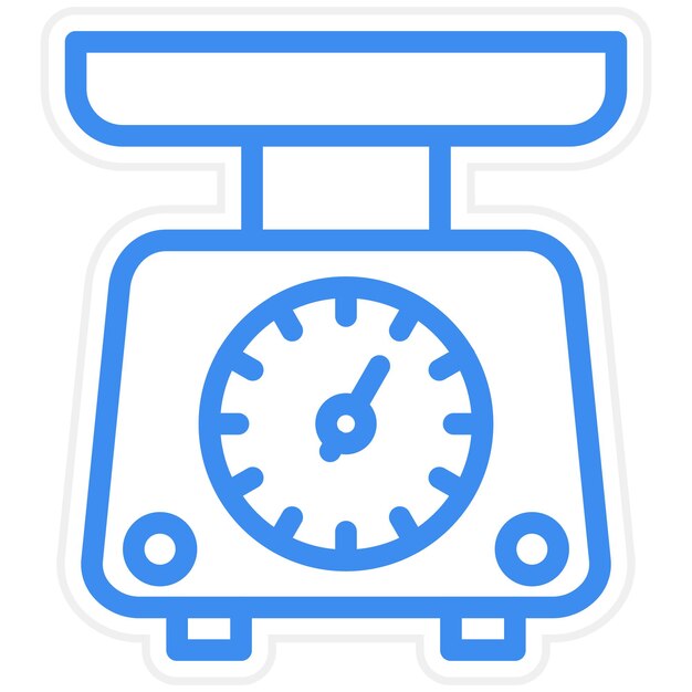 Estilo del icono de la escala de peso del diseño vectorial