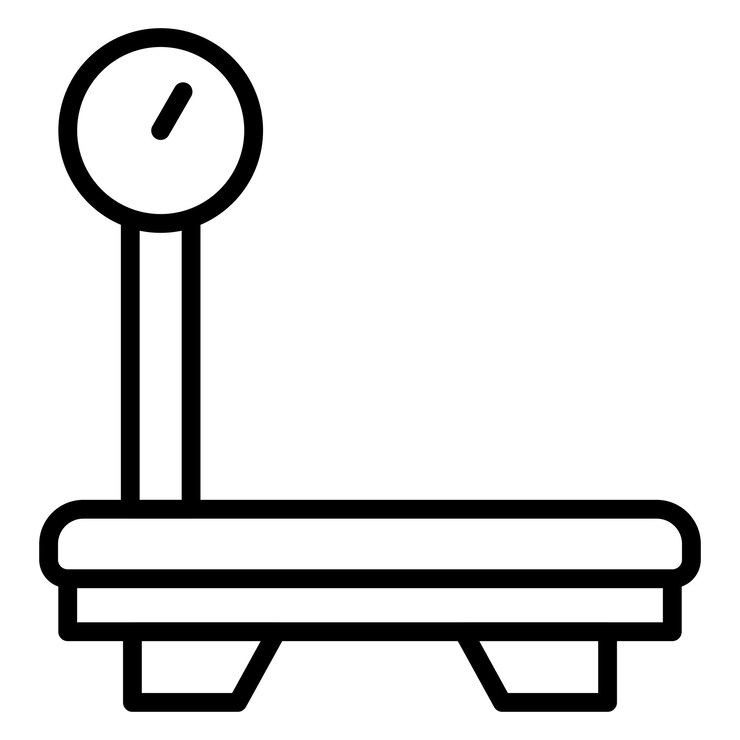 Vector estilo de icono de escala de la plataforma de diseño vectorial