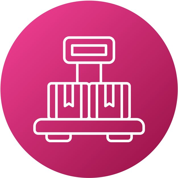 Estilo de icono de escala de la plataforma de diseño vectorial