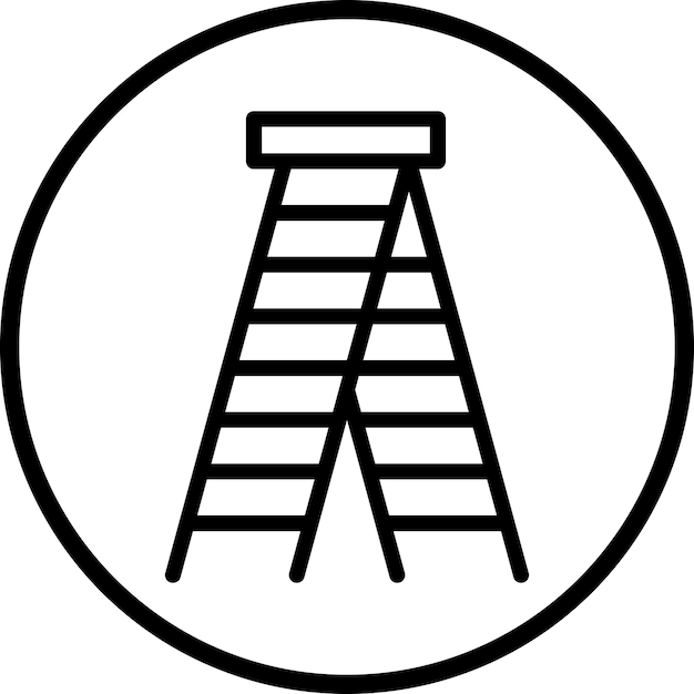 Estilo del icono de la escalera de diseño vectorial