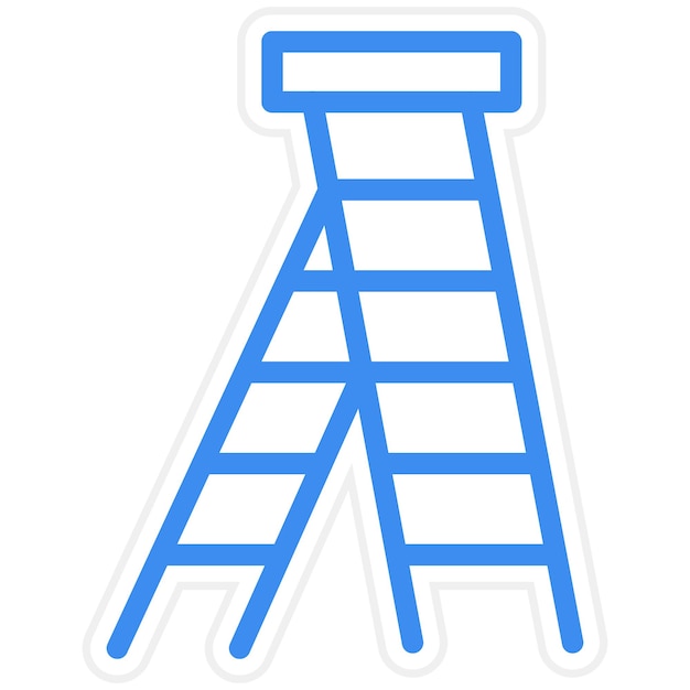 Estilo del icono de la escalera de diseño vectorial