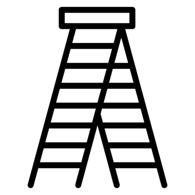 Estilo del icono de la escalera de diseño vectorial
