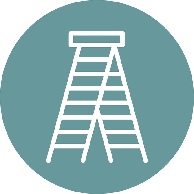 Estilo del icono de la escalera de diseño vectorial