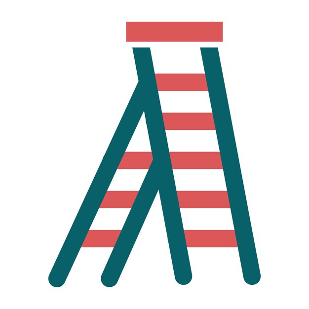 Estilo del icono de la escalera de diseño vectorial