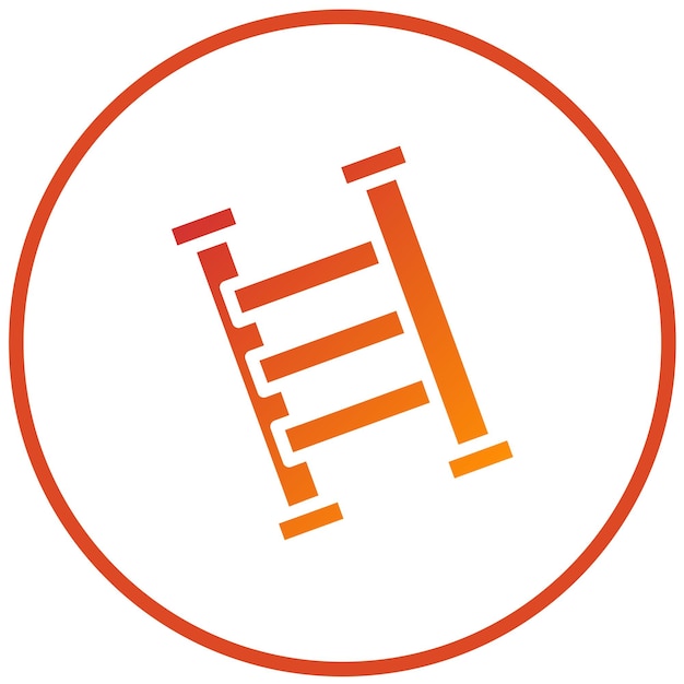 Estilo del icono de la escalera de diseño vectorial
