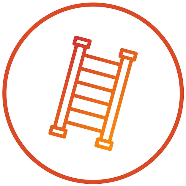 Estilo del icono de la escalera de diseño vectorial