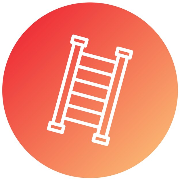 Estilo del icono de la escalera de diseño vectorial