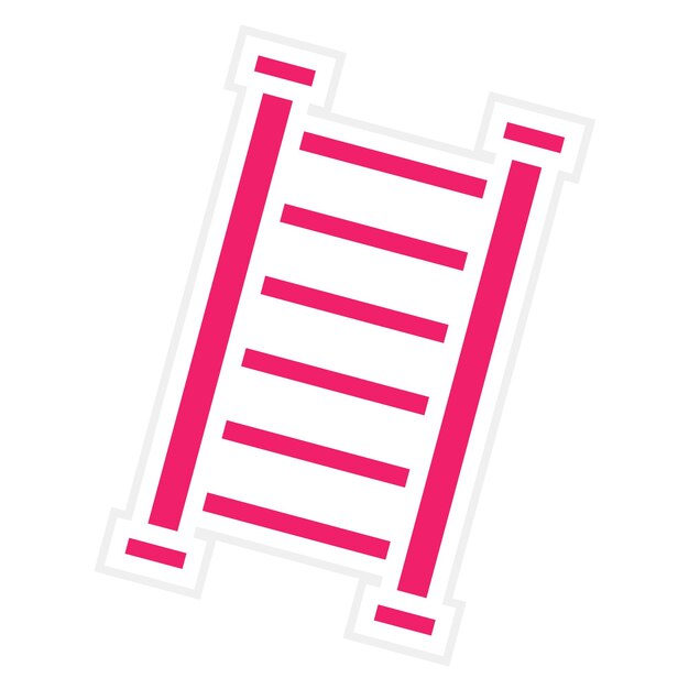 Estilo del icono de la escalera de diseño vectorial