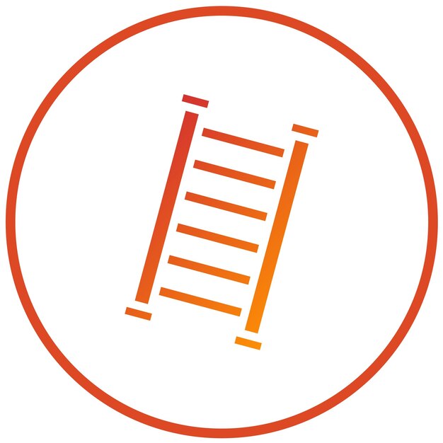 Estilo del icono de la escalera de diseño vectorial