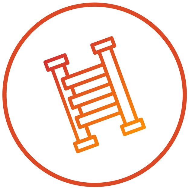 Estilo del icono de la escalera de diseño vectorial