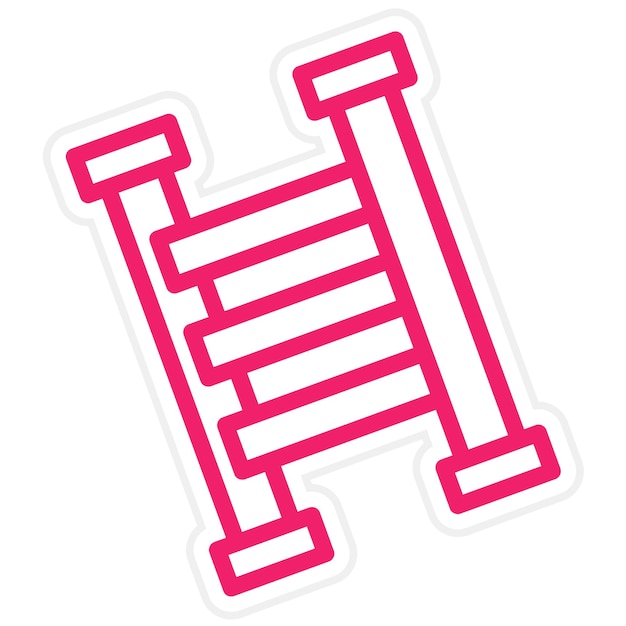 Estilo del icono de la escalera de diseño vectorial
