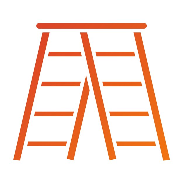 Estilo del icono de la escalera de diseño vectorial