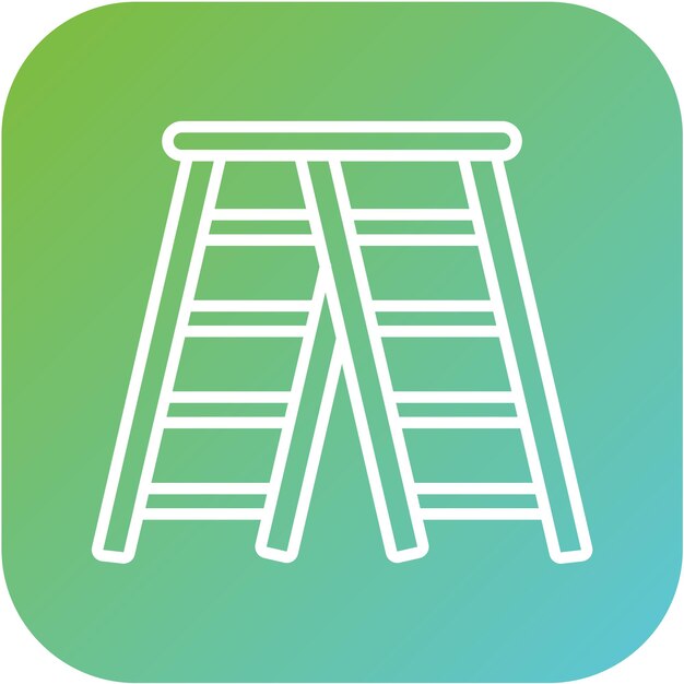 Estilo del icono de la escalera de diseño vectorial