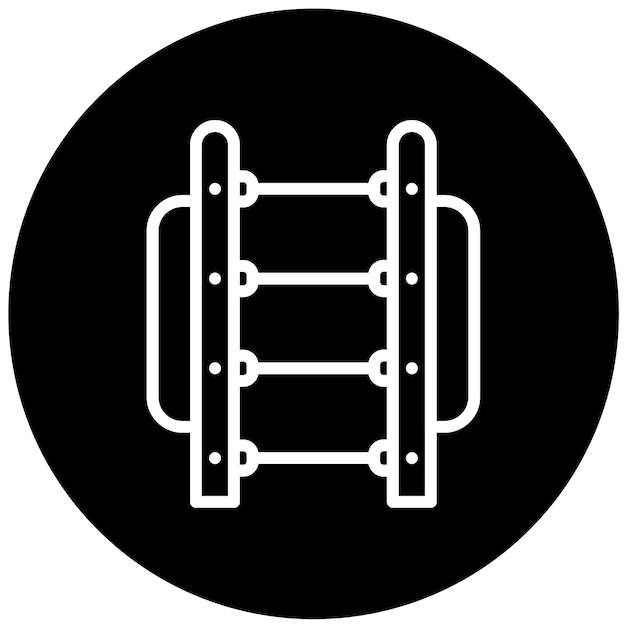 Estilo del icono de la escalera de diseño vectorial