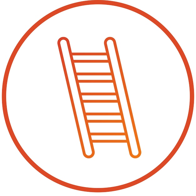 Estilo del icono de la escalera de diseño vectorial