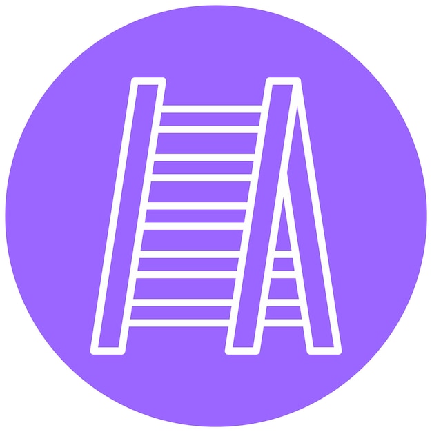 Estilo del icono de la escalera de diseño vectorial
