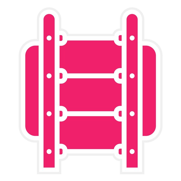 Estilo del icono de la escalera de diseño vectorial