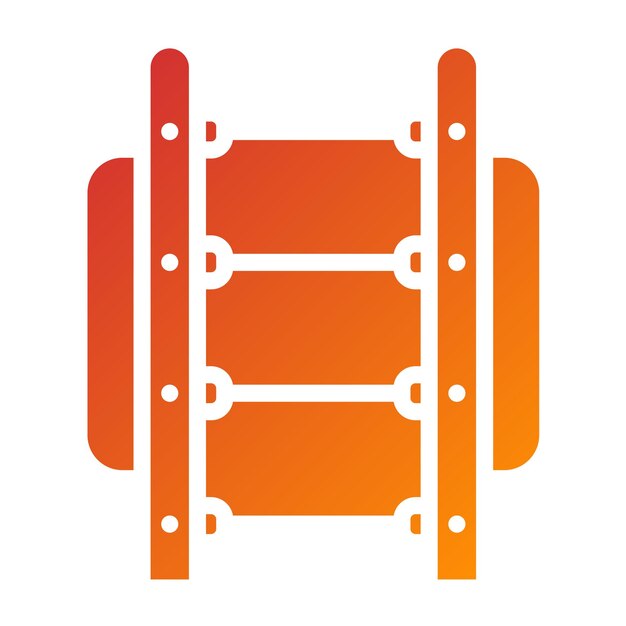 Estilo del icono de la escalera de diseño vectorial