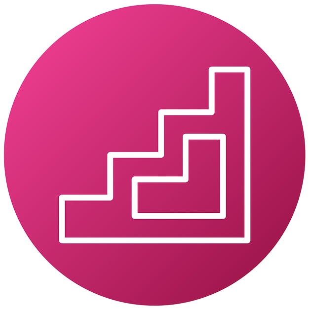 Estilo del icono de la escalera de diseño vectorial