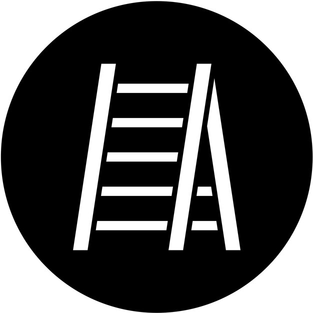 Estilo del icono de la escalera de diseño vectorial