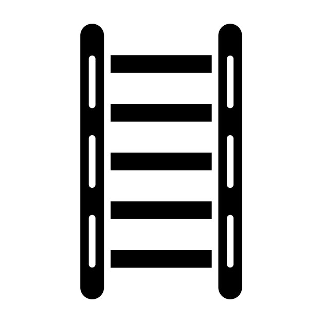 Estilo del icono de la escalera de diseño vectorial
