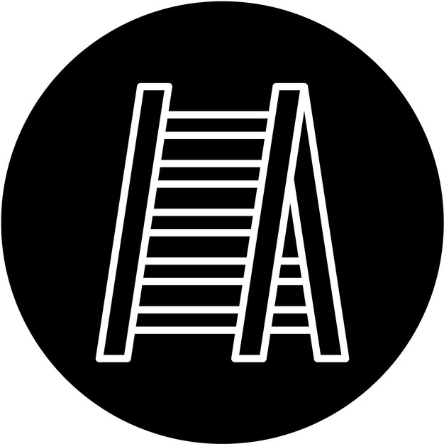 Estilo del icono de la escalera de diseño vectorial