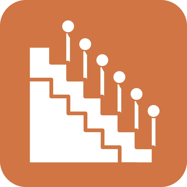 Vector estilo del icono de las escaleras de diseño vectorial