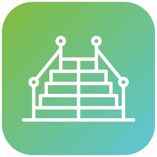 Estilo del icono de las escaleras de diseño vectorial
