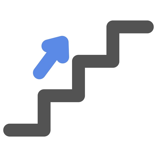 Estilo del icono de las escaleras de diseño vectorial