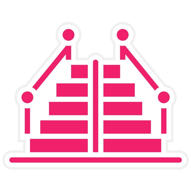 Estilo del icono de las escaleras de diseño vectorial