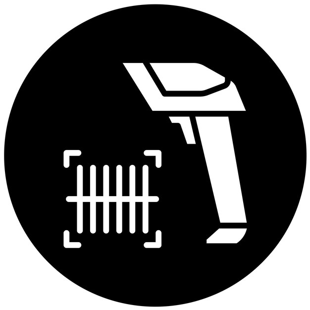 Estilo del icono del escáner de códigos de barras de diseño vectorial