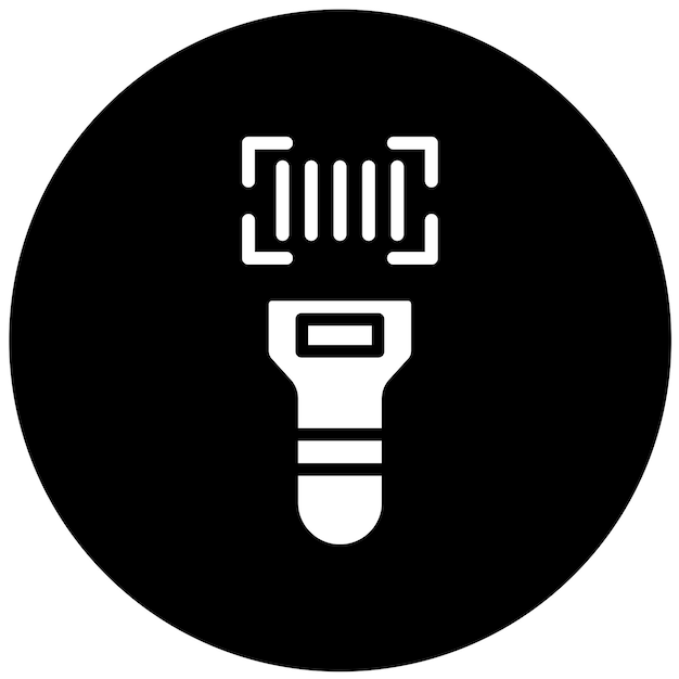 Estilo del icono del escáner de códigos de barras de diseño vectorial