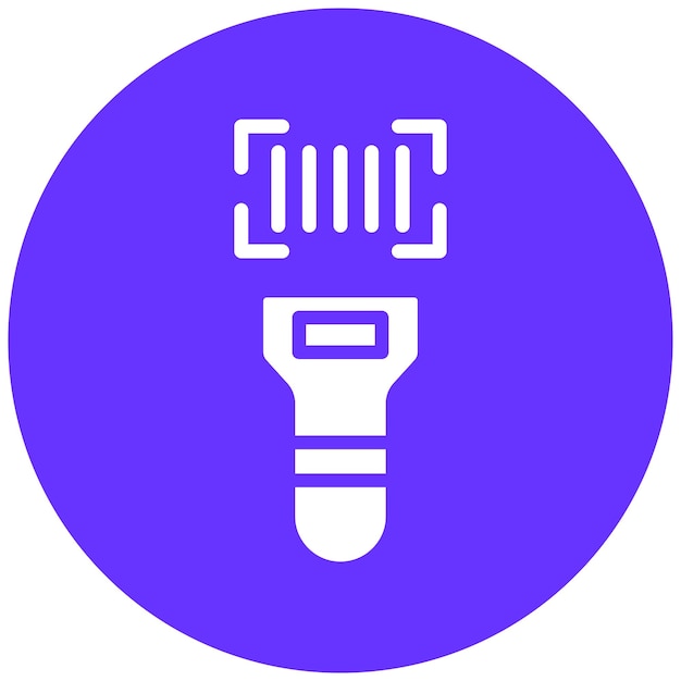 Estilo del icono del escáner de códigos de barras de diseño vectorial
