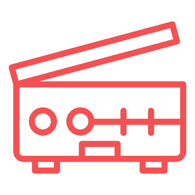 Estilo del icono del escáner de diseño vectorial