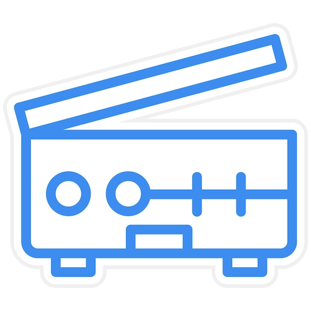 Estilo del icono del escáner de diseño vectorial