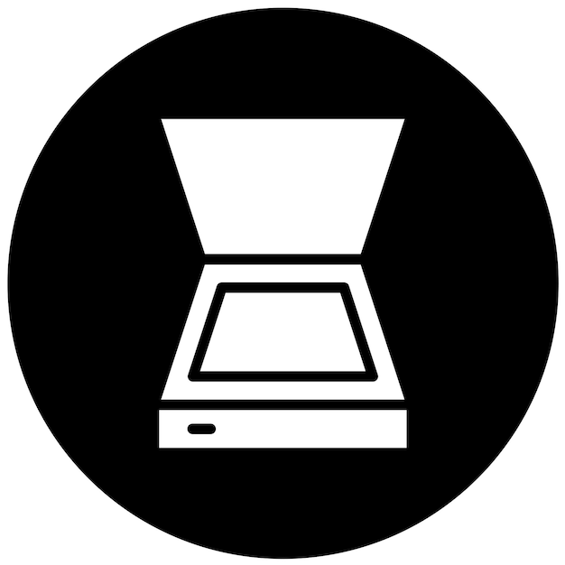 Estilo del icono del escáner de diseño vectorial