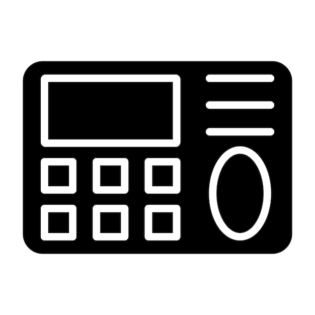 Estilo del icono del escáner de huellas dactilares de diseño vectorial
